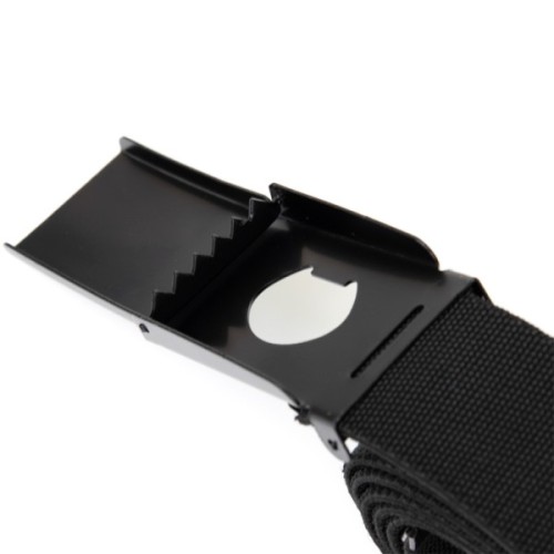 Ремінь Vintage Текстильний з чорною пряжкою Чорний (20530)