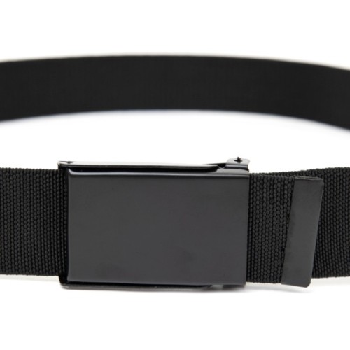 Ремінь Vintage Текстильний з чорною пряжкою Чорний (20530)