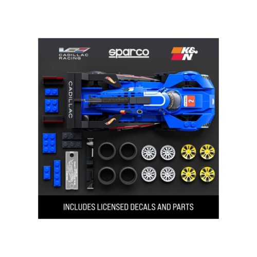 Машина Hot Wheels Brick Shop Speed Cadillac Project GTP Hypercar 236 деталей (JFR89)