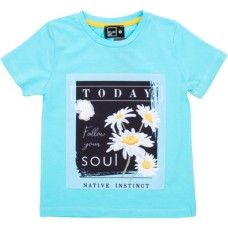 Футболка дитяча Cloise з ромашками (CLO134002-152G-blue)