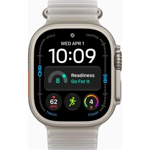 Смарт-годинник Apple Watch Ultra 4 GPS + Cellular 49mm Natural Titanium Case with Translucent Grey Ocean Band (MJAD4QI/A)