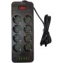 Мережевий фільтр живлення XoKo XK-SP-8-4-2-BK