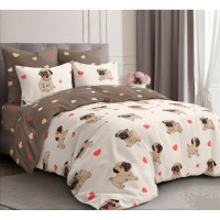 Постільна білизна MirSon Бязь 17-0566 Pug-dog (2200004269795)