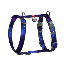 Шлея для собак WAUDOG Nylon анатомічна H-подібна з QR-паспортом "NASA21" пластиковий фастекс, S (343-0148)