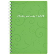 Блокнот Buromax spiral side, А6, 80sheets, Barocco, square, green (BM.2589-615)