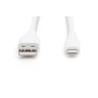 Дата кабель USB 2.0 AM to Lightning 1.0m 12W white Digitus (AK-600108-010-W)