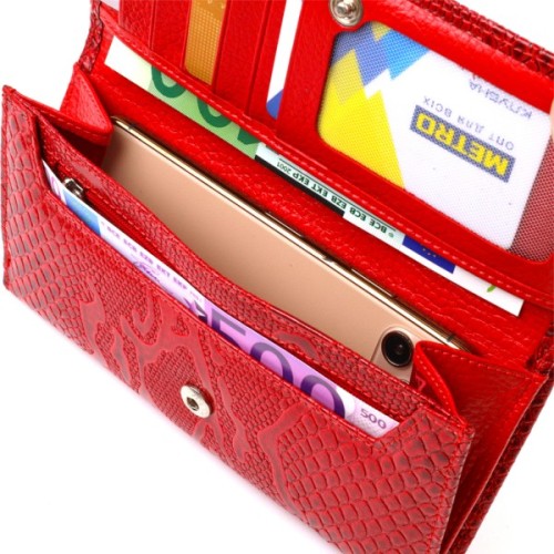 Портмоне Canpellini З натуральної шкіри Червоне (21850)