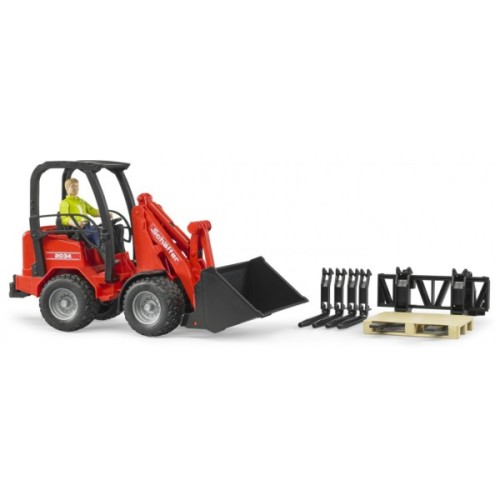 Спецтехніка Bruder Міні-навантажувач Schaffer Compact 2630 з фігуркою та аксесуарами (02191)