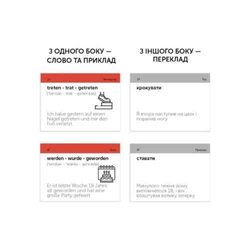 Навчальний набір English Student Картки для вивчення німецьку мови Starke Verben, українська (591226000)