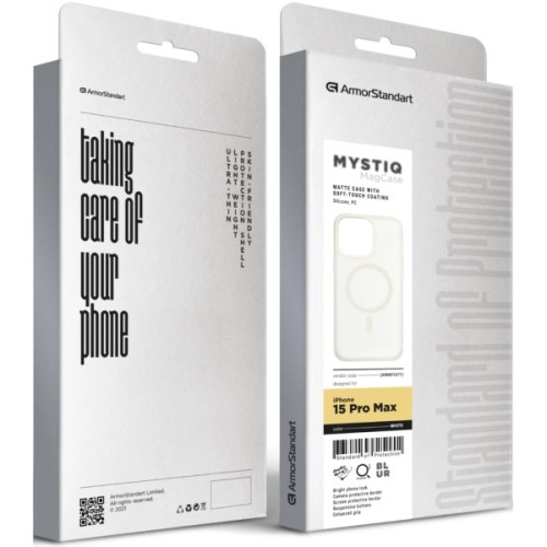 Чохол до мобільного телефона Armorstandart Mystiq MagCase Apple iPhone 15 Pro Max White (ARM91571)