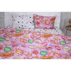 Постільна білизна MirSon Бязь Ranforce Elite 17-0512 Bombs pink Сімейний 160x220 (2200004733357)