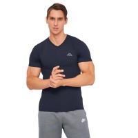Футболка Kappa T-shirt Mezza Manica Scollo V K1311 BluNavy темно-синій L (8052394814055)