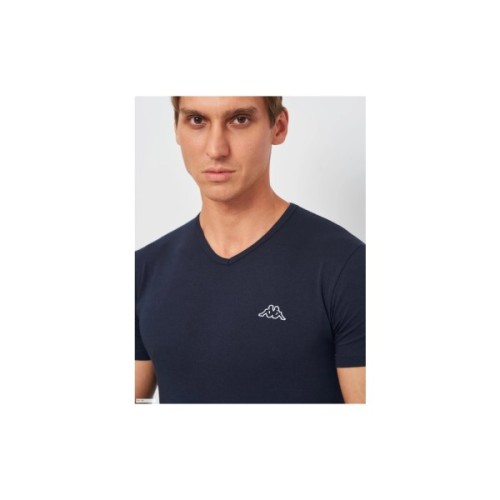 Футболка Kappa T-shirt Mezza Manica Scollo V K1311 BluNavy темно-синій L (8052394814055)