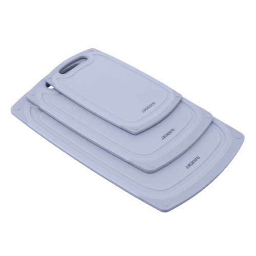 Дошка для нарізання Ardesto Gemini 25 х 15 х 0.8 см пластик, сірий (AR1425GR)