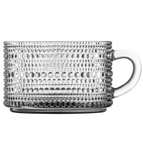 Чашка Ardesto Verbena, 10.5см, скло, сірий (AR5030)