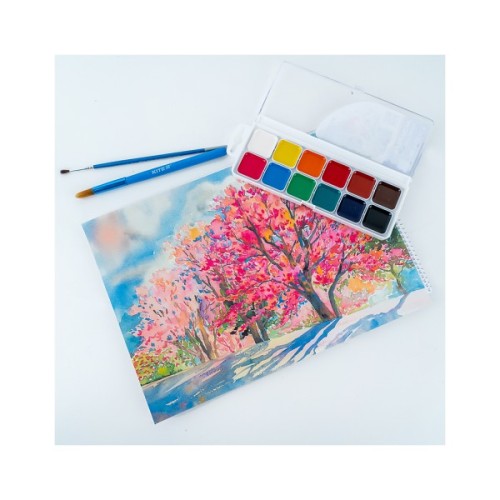 Акварельні фарби Kite Classic, 12 кольорів (K-061)