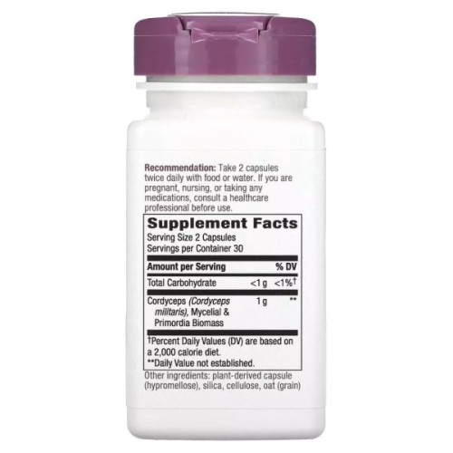 Вітамінно-мінеральний комплекс Nature's Way Кордіцепс, 500 мг, Cordyceps, 60 вегетаріанських капсул (NWY-15384)
