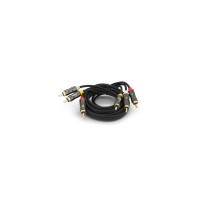 Кабель мультимедійний 3xRCA M to 3xRCA M 1.5m black VEGGIEG (YT-AV301)