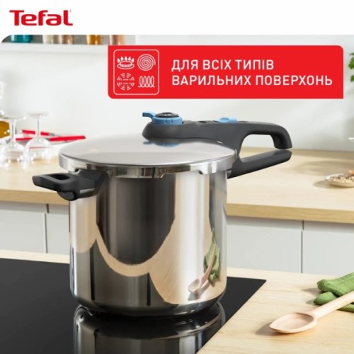 Каструля Tefal Secure Trendy Скороварка з паровим кошиком 6л (P2580701)