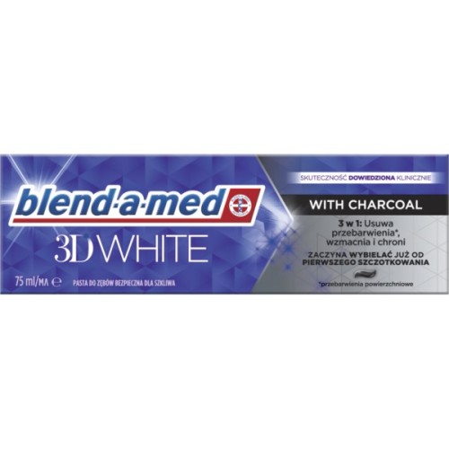 Зубна паста Blend-a-med 3D White З деревним вугіллям 75 мл (8006540793114)