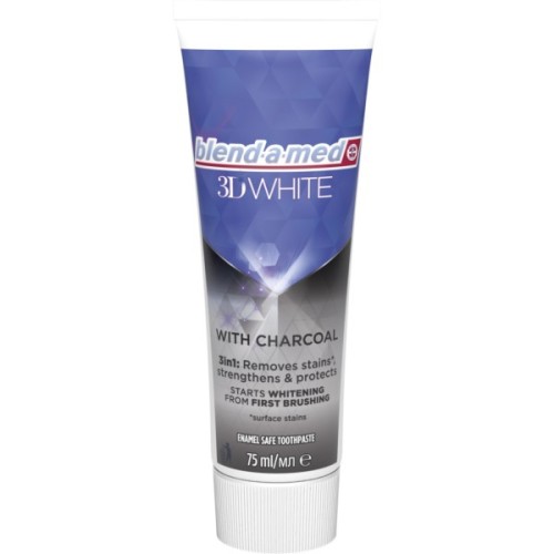 Зубна паста Blend-a-med 3D White З деревним вугіллям 75 мл (8006540793114)