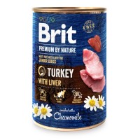 Вологий корм для собак Brit Premium by Nature з індичкою (8595602561803)