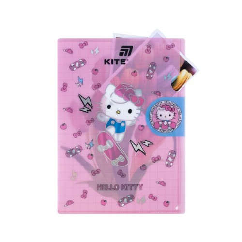 Папка - куточок Kite із клапаном A4 Hello Kitty- 4 (HK25-248-4)
