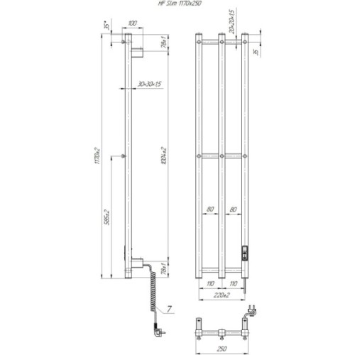 Сушарка для рушників Hygge Family Slim (3.164.045798.WM)
