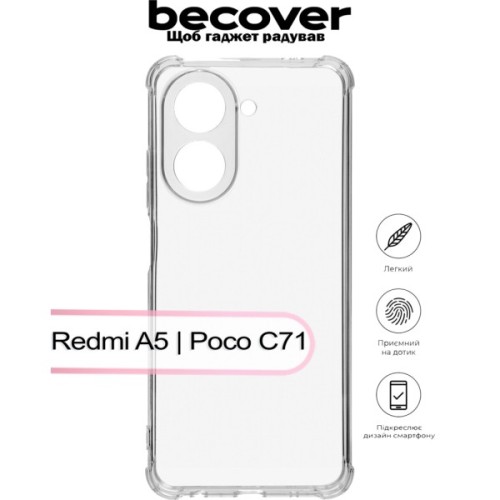 Чохол до мобільного телефона BeCover Anti-Shock Xiaomi Redmi A5 / Poco C71 Clear (713469)