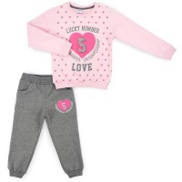 Спортивний костюм дитячий Breeze із серцем (9347-110G-pink)