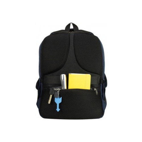 Рюкзак шкільний Optima 17.5" USB Techno чоловічий 0.7 кг 16-25 л Синій з виділеними елементами (O97593-01)