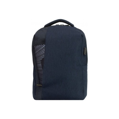 Рюкзак шкільний Optima 17.5" USB Techno чоловічий 0.7 кг 16-25 л Синій з виділеними елементами (O97593-01)