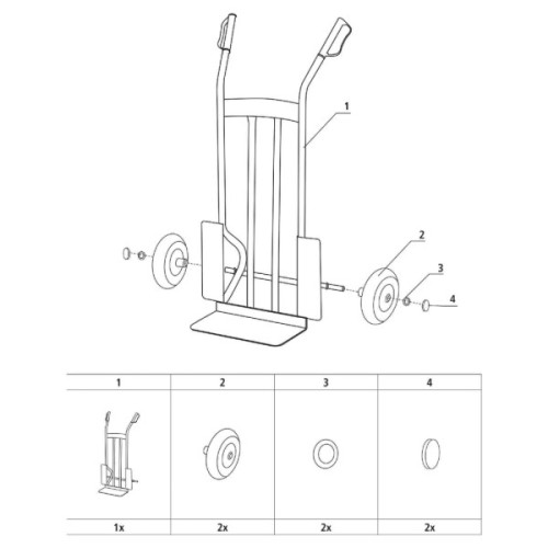 Візок вантажний Stanley до 300 кг, розмір платформи 40х19,5 см, вага 11,1 кг (SXWT-HT526)
