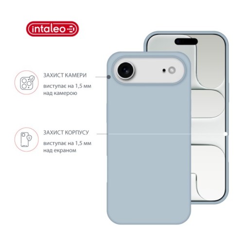 Чохол до мобільного телефона Intaleo Silicone Case Apple iPhone 17 Air Light Blue (1283126630453)