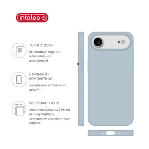 Чохол до мобільного телефона Intaleo Silicone Case Apple iPhone 17 Air Light Blue (1283126630453)