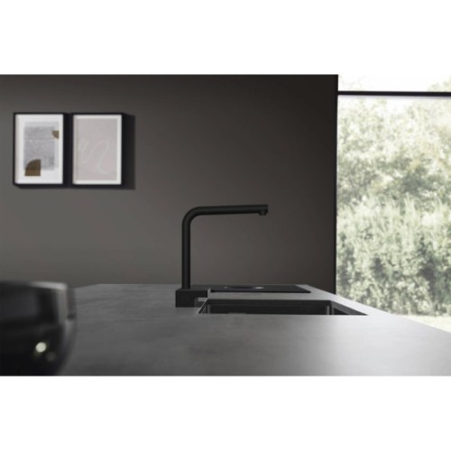 Змішувач Hansgrohe Aquno Select M81 , 21 см, чорний матовий (73836670)