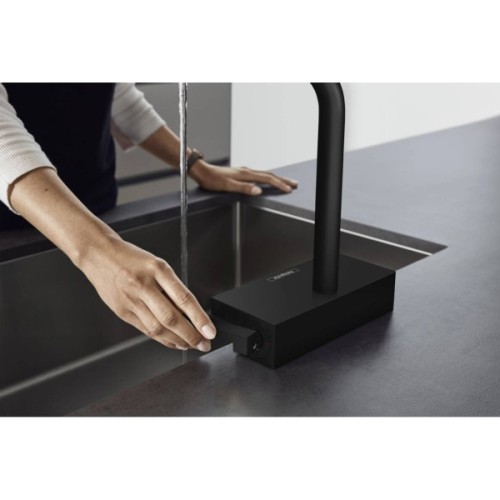 Змішувач Hansgrohe Aquno Select M81 , 21 см, чорний матовий (73836670)