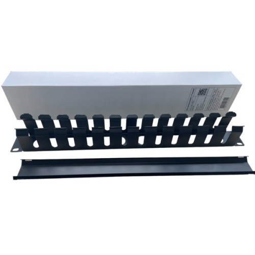Кабельний організатор 19" 1U гребінчатий, цільнометалевий GEAR (GCM-1U19INCH)