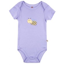 Боді дитяче Luvable Friends фіолетовий з бамбука з бджілкою (68324.PP.0-3)