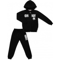 Спортивний костюм дитячий Breeze з паєтками (13097-128G-black)