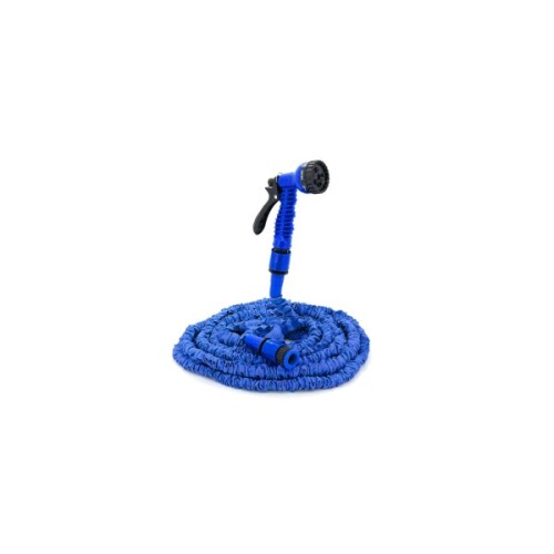 Шланг для поливу Voltronic KY-225B, 7.5-22.5м/75ft, Blue, + розпилювач, насадка на кран, Box (KY-225B)