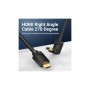 Кабель мультимедійний HDMI M to HDMI M 2.0m V2.0 4K60Hz 90° corner PVC black Vention (AAQBH)