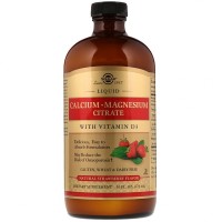 Мінерали Solgar Рідкий Кальцій + Магній + D3, Calcium Magnesium Citrate + Vi (SOL-35833)