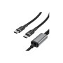 Дата кабель USB-C to 2xUSB-C 1.2m 100W nylon black Acefast (6974316285120)