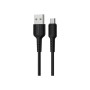 Дата кабель USB 2.0 AM to Micro 5P 1.0m 2A PVC BX16 black BOROFONE (6957531099499)