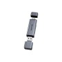 Зчитувач флеш-карт Vention USB 3.0 AM/USB-C to SD+TF Gray Dual Drive Letter Aluminum Alloy (CLLH0)