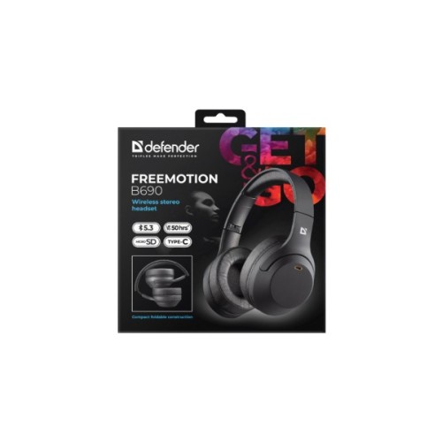 Навушники Defender FreeMotion B690 Bluetooth Black (63690)
