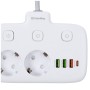 Мережевий фільтр живлення ColorWay 4 розетки/4USB White 1.8м (1QC3.0 + 3 AUTO ID) (CW-CHU44QW)