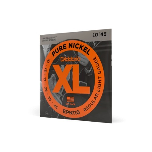 Струни для гітари D'Addario XL Pure Nickel Regular Light (10-45) (EPN110)
