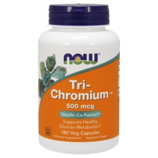 Мінерали Now Foods Хром 500 мкг, Tri-Chromium, 180 вегетарианских капсул (NF1426)